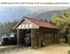1:87 Scale Baiodo Sukeroku 2-Stall Engine House Kit HOn30/HOe Locomotive Shed
