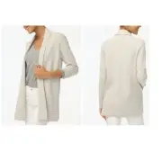 J Crew NWT $138 Chelsea Sweater Blazer in Light Gray and 100% Cotton | Sz XL