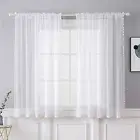 Sheer Curtains Easy Care Versatile Light Filtering Curtains Drapes Polyester