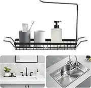 DJAPWPX-Sink Caddy Stainless Steel Over Sink Drying Rack Telescopic Over Sink Sponge Organizer with Dishcloth Towel Holder Nonslip Over Sink Sponge Holder Kitchens Sink Organizer for Home