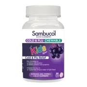 Sambucol Kids Cold & Flu Relief 36 Chewable Tablets Relieve Common Cold Symptoms