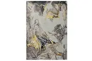 Modern Designer Wool & Viscose Rug-Textures 6403-Silver Multi