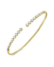 Forever Creations 14K 0.75 ct. tw. Diamond Graduated Flexible Bangle Bracelet