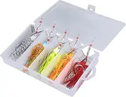 GOOHOCHY 16g Fishing Lures Kit 5pcs Tassel Noise Lures Reusable Fishing Baits Hooks for Fish