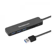 Simplecom Superspeed 3 Port Usb Hub With Sd Microsd Card Reader
