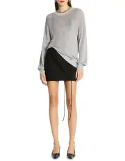 [Sass & Bide] Giselle Metallic Knit Jumper in Silver
