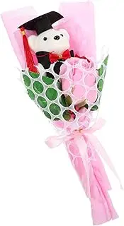 Cabilock Graduation Bear Bouquet Artificial Flower Bouquet for Graduates Photo Prop Beautiful Graduation Dec
