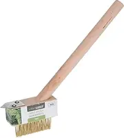 Galvog® Weed Brush with Handle 36 cm | Hand Weed Scraper Paving Brush - Patio Weed Remover Tool