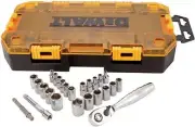 DEWALT DWMT73805 25-Piece 1/4-inch Drive SAE & Metric Ratchet & Socket Set