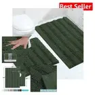 Multi-Purpose Striped Chenille Bath Mats - Non-Slip for Ultimate Safety