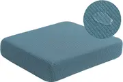 Water Repellent Sofa Couch Cushion Covers Sofa Seat Slipcover Suitable for 1/2/3 Setaer Furniture Protector, Non Slip Small Checks, Dusty Blue