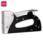 DELI Heavy Duty Staple Gun Metal Manual Tacker with 800 53/8 Staples 10mm Thick