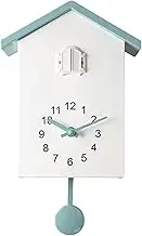 Cuckoo Clock with Adjustable Beep ABS Material Home Living Room Decoration (White+Grey)