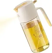 Oil Dispenser for Kitchen | Oil Spray Dispenser Bottle | 550ml Kitchen Glass Condiments Storage Container for Home Restaurant BBQ
