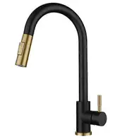 Rhafayre Kitchen faucet with touch sensor, faucet with detachable gold sensor, 360 stainless steel rotary crane sensing mixing faucet, touch sink f...