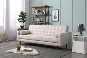 Multifunctional 3 Seater Sofa Bed Button Tufted Fabric/Velvet Lounge Set