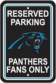 NFL Carolina Panthers Reserved Parking Sign