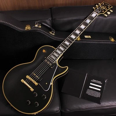 Gibson 1954 Les Paul Custom Staple Pickup Reissue VOS Ebony SN. 4 5195 Guitar