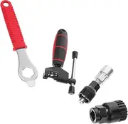 MUSISALY 1 Set Comprehensive Multi Function Bike Maintenance Kit Crank Puller Shaft Remover Tool for Mountain Road Bicycles Durable Design Portable Versatile Repair Tools