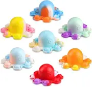 POP BUBBLE FIDGET STRESS RELIEF SENSORY REVERSIBLE SQUEEZE TOY OCTOPUS PACK OF 7