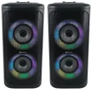 (2) Rockville Go Party 6 Dual 6.5" Bluetooth Party Speakers w/ Wireless Linking