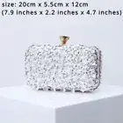 Lady Crystal Sequins Handbag Glitter Crossbody Bag Banquet Evening Party Handbag