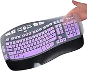 CaseBuy Keyboard Cover for Logitech K350 MK550 MK570 Wireless Wave Keyboard, Logitech K350 Keyboard Skin, Logitech MK570 Accessories, Logitech Ultra Thin Keyboard Cover Protector, Ombre Purple