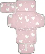 Reusable Portable Changing pad with Tissue Pocket Travel Changing pad for Baby with Built-in Pillow