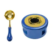 Wax Seal Kit 2 PCS Wood Wax Seal Warmer Melting Furnace Tool with Spoon for DIY