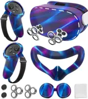 Silicone Cover Set Compatible with Meta/Oculus Quest 3s Accessories, Silicone...