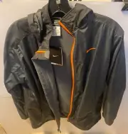 BOY'S NIKE FIT STORM ACTIVE RAIN BLACK ZIP-UP HOODIE JACKET NEW $80