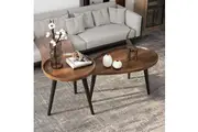 COMFEYA Modern Irregular Drop-shaped Coffee Table Set
