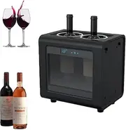 Electric Wine Bottle Cooler, Electric Wine Chiller Refrigerator, Smart Thermostat Control, Mini Electric Wine Chiller with LED Touch Button for Beer Cola Water Milk Wine Drink