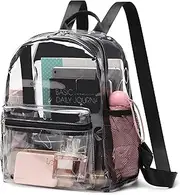 [Xunteny] Clear Mini Backpack Purse for Women Girls, See Through Small Backpacks for School College Sport Event Concerts