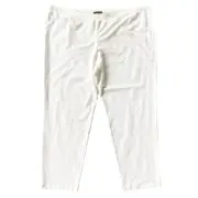 Eileen Fisher White Stretch Crepe Slim Ankle Pull On Pants NWT Plus Size 3X