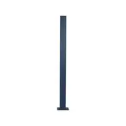 RapidFence 50 x 50 x 950mm Dark Grey Capped Square Tube Flanged Fence Post