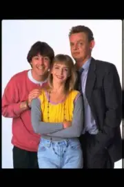 Neil Morrissey Leslie Ash and Martin Clunes as Tony Deborah and Ga - TV Photo