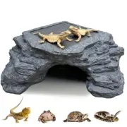 Large Bearded Dragon Basking Platform, Lizard, Snake or Reptile Hide with Heat