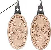 Hand Sewing Needle Threaders - Needle Threaders Brass Wire | Threader Easy to Insert Hand Sewing Needles | 2X Needle Threader Tool with Animal Patterns Easy to Use Quilting Craft Making Tool