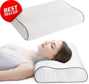 Memory Foam Cervical Pillow – Contour Neck Support for Pain Relief, 55x35cm