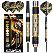 RED DRAGON Golden Eyes Tungsten Darts 22g,24g,26g,28g,30g,32g, Flights & Stems