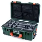 Trekking Green & Orange Pelican 1535 case with grey CVPKG dividers & lid org.