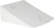 Dreamz Wedge Pillow Sleep Bed Reat Cushion Cool Gel Memory Foam Side Neck Back Body Leg Pain Sleeper Support Bamboo Cover with Zipper Sleeping, Watching, Reading White, 25cm