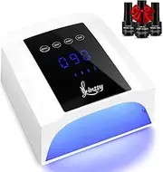 72W Professional UV Light for Nails | Rechargeable Cordless UV LED Nail Lamp with 4 Timers | Professional Nail Dryer with Large LCD Display