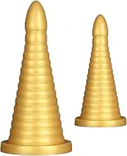Pagoda-shaped anal plug, extra large diameter anal dildo with suction cup, threaded anal dildo butt plug, masturbation butt plug, anus dilator, sex toy for men and women(L)