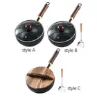 Nonstick Wok Induction Cooker No Coating Iron Pan for Camping Kitchen Home