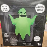 Gemmy 4ft Tall Disney's Nightmare Hanging Oogie Boogie Halloween Inflatable