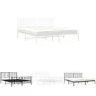 Bed Frame with Headboard and Footboard Single Bed Mattress Base Metal vidaXL