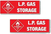 LP Gas Sticker Twin Pack 150mm Quality Water/Fade Proof Vinyl Caravan RV