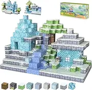 Sivomens 150PCS Magnetic Blocks, Magic Magnetic Building Blocks, Ice Themed Building Blocks Set, Toddler Building Blocks STEM Educational Learning Toys for Boys Girls Aged 3+ Years Old Birthday